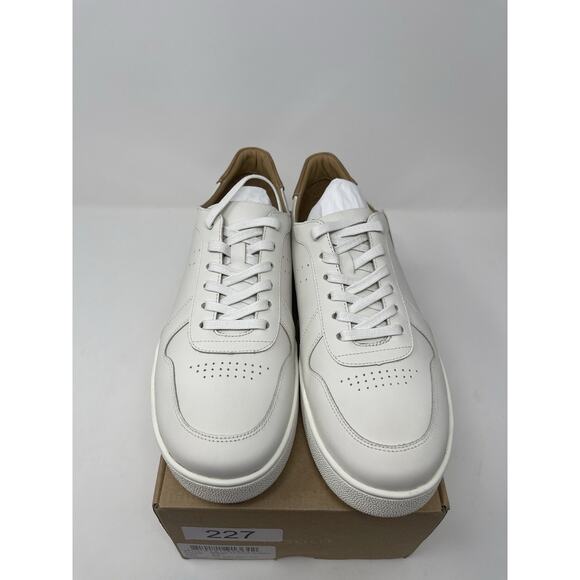 Nisolo Women's 9.5 Bria Go to Court Sneakers White Leather Lace Up Low To - Picture 2 of 9